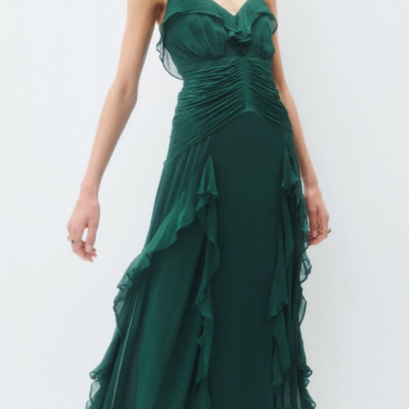 shona joy leonie backless frill maxi dress TILE DEEP BACKLESS DRESS